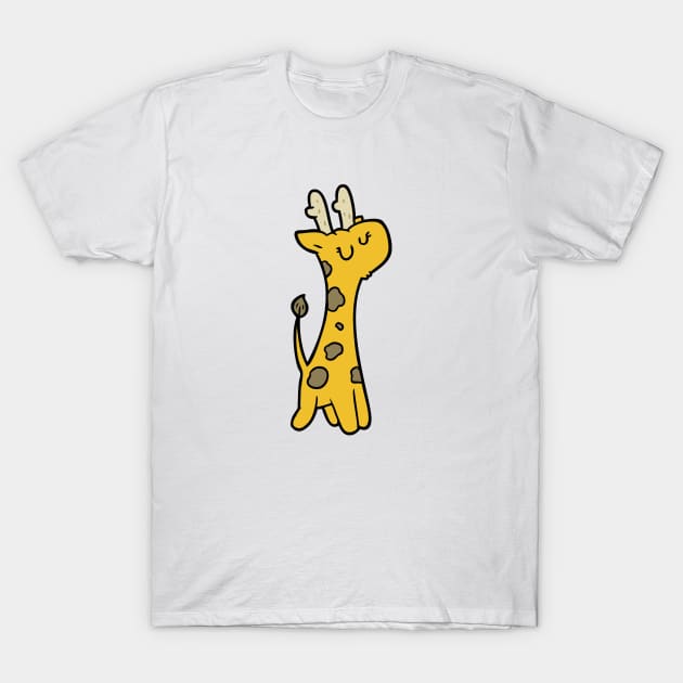 Baby Cartoon Giraffe T-Shirt by FunnyMoonCosmic